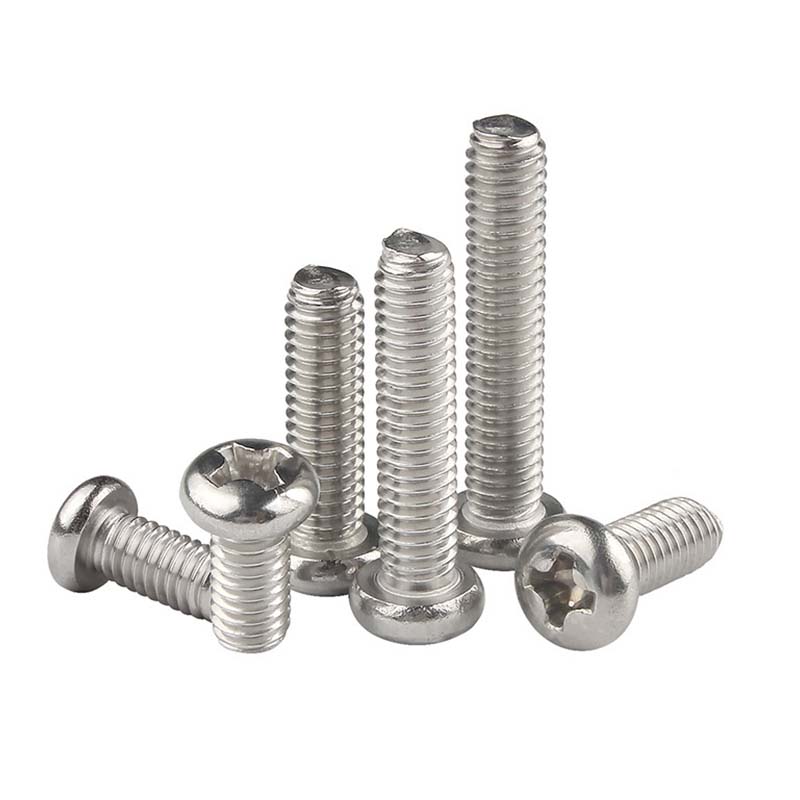 ကော်လာနှင့်အတူလက်ဝါးကပ်တိုင် pan head screw နှစ်ခုဖြတ်ကူး