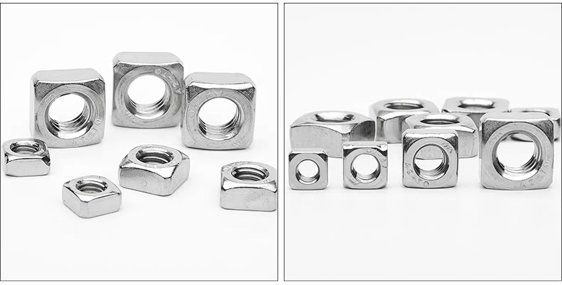 Black Square Nut with Single Chamfer