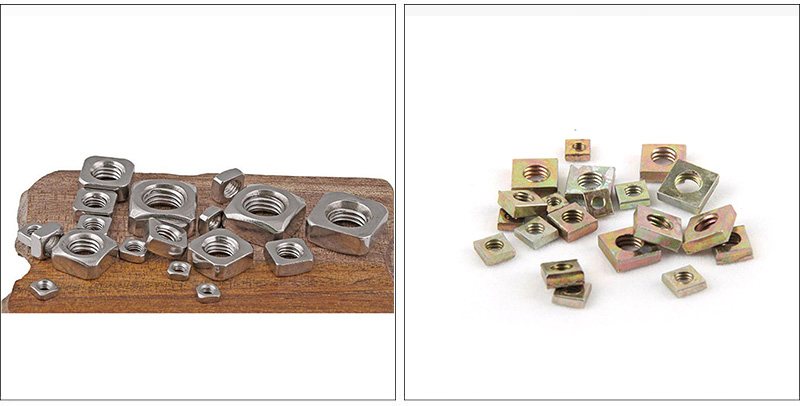 Black square nuts-Faced both side