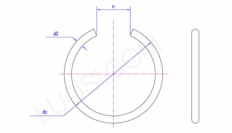 Round Wire Snap Ring For Bore