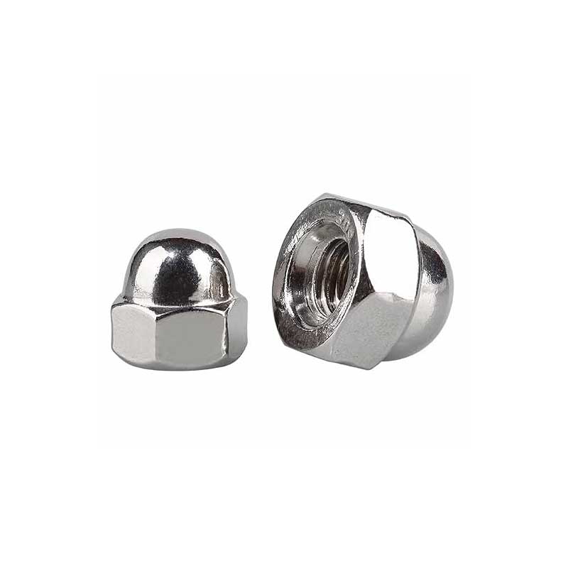ပေါင်းစပ်ထားသော Chrome Plated Cap Nuts