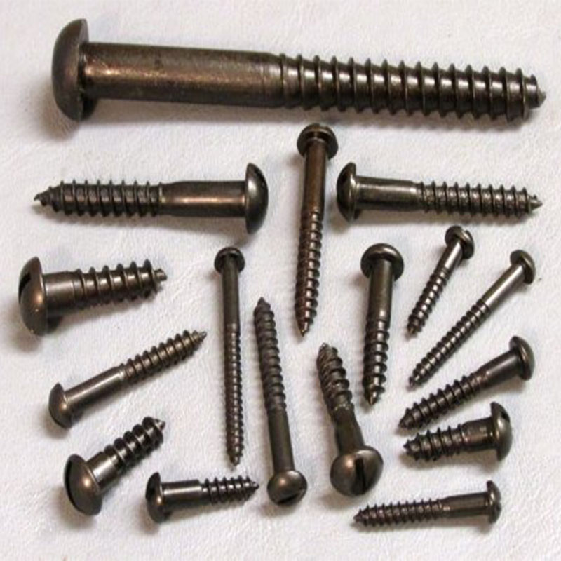 Slotted Round Head သံမဏိသစ်သား Screws