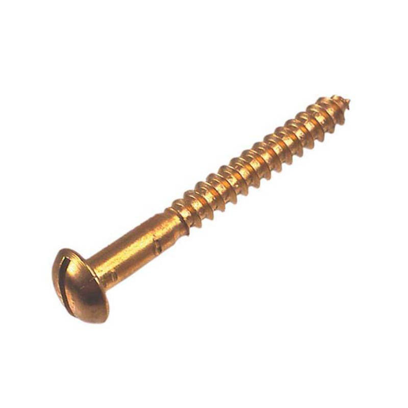 Wood Screw Slotted Round Head ကြေးဝါ